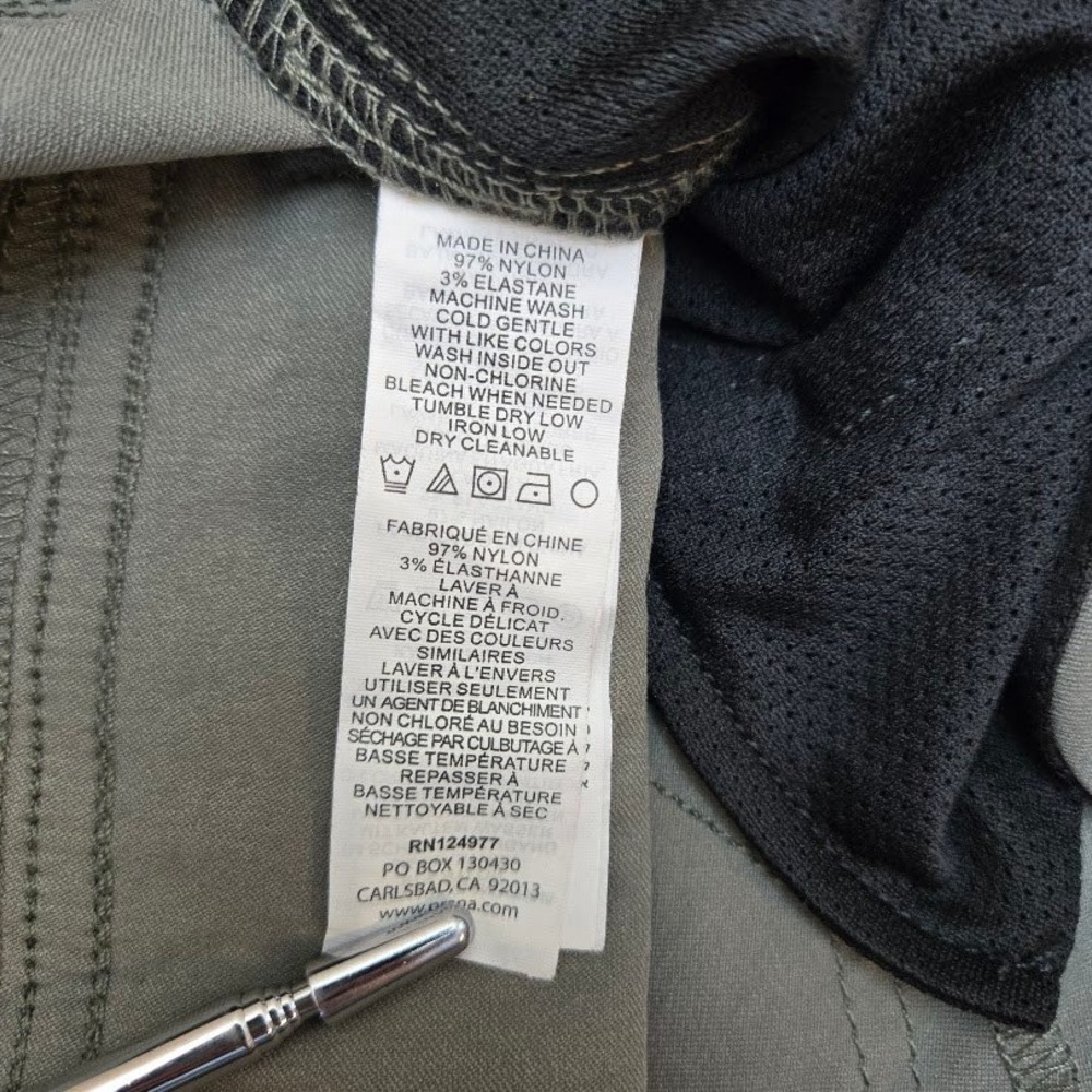 Prana Women's Cargo Pants Khaki Green Straight‎ Leg Outdoor Casual Sz 16 - Picture 7 of 9
